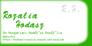 rozalia hodasz business card